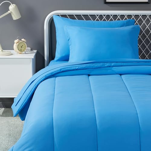 Amazon Basics Kids Easy-Wash Microfiber Bed-in-a-Bag Bedding Set