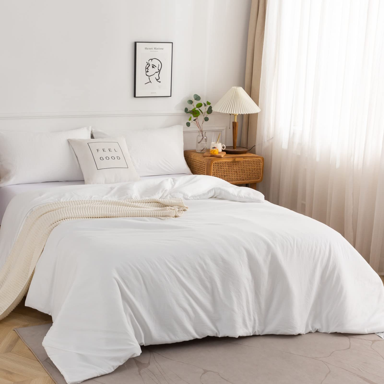Washed Microfiber Comforter Set