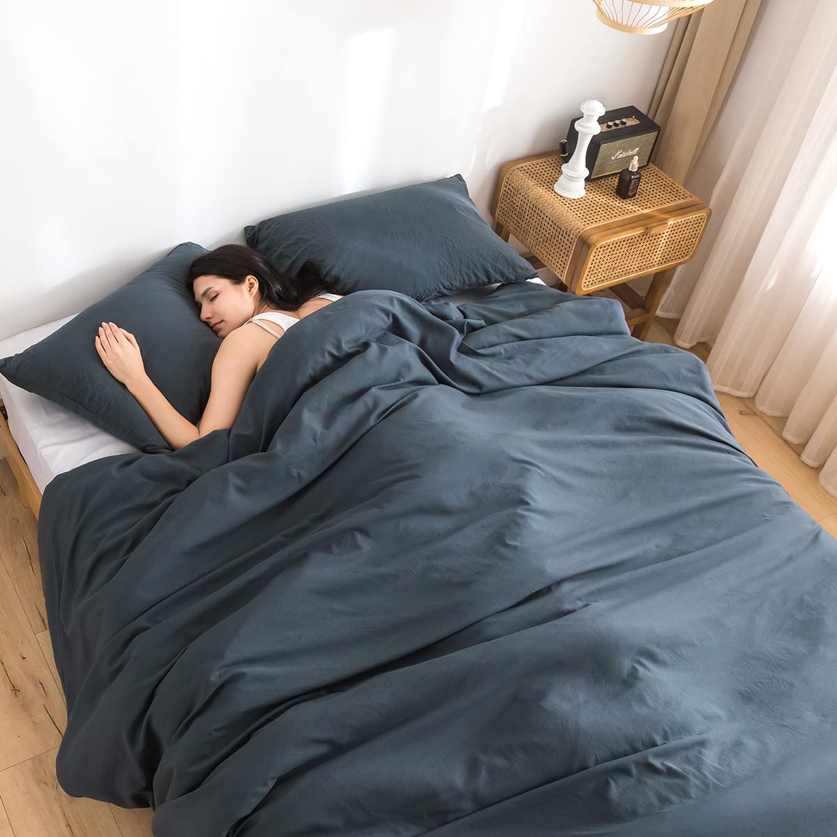 Washed Microfiber Comforter Set