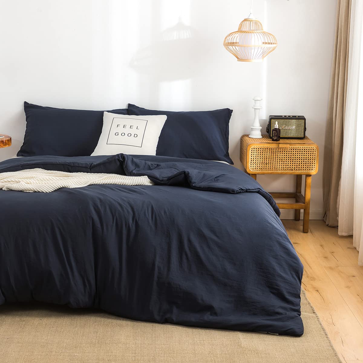 Washed Microfiber Comforter Set