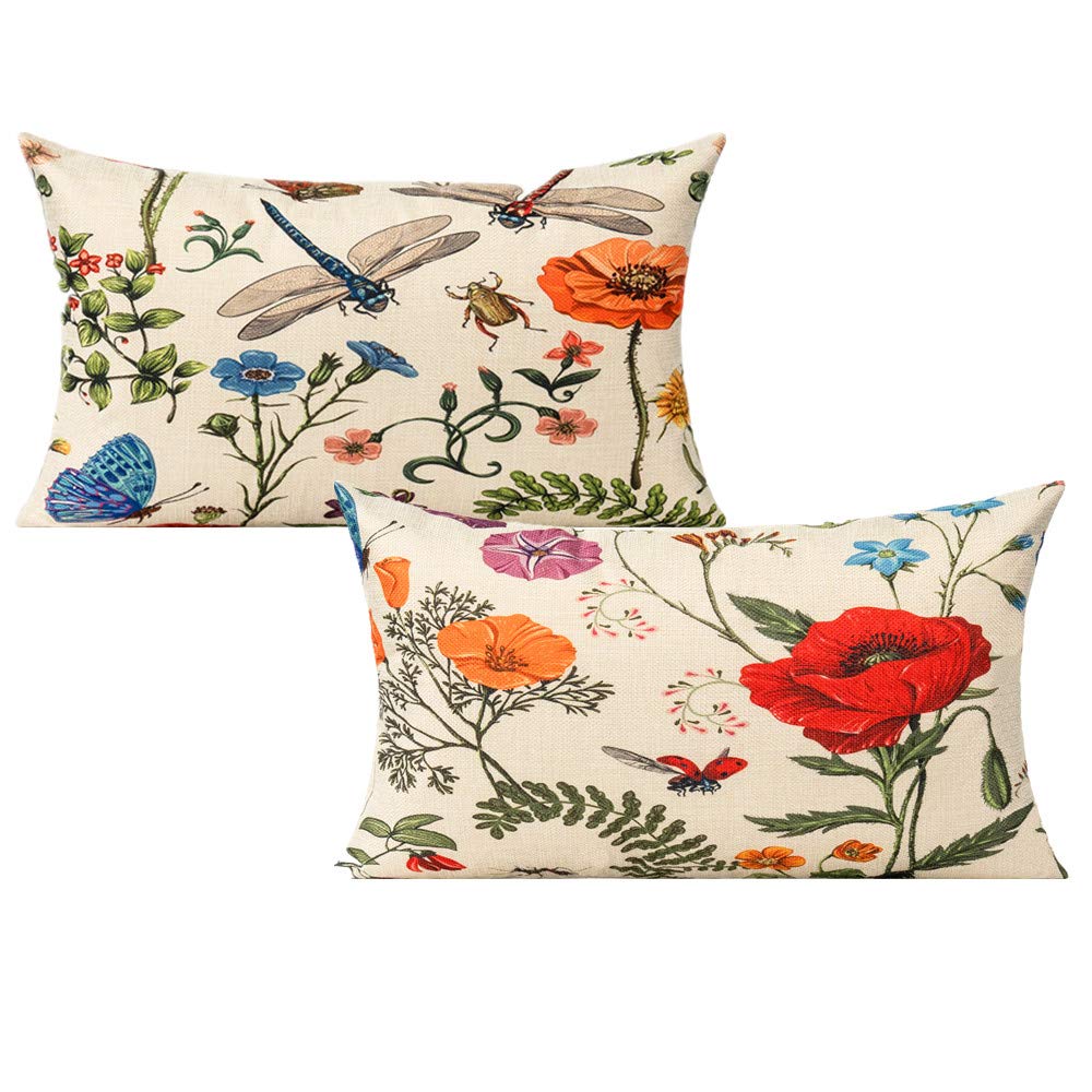 All Smiles Spring Outdoor Patio Throw Pillow Covers