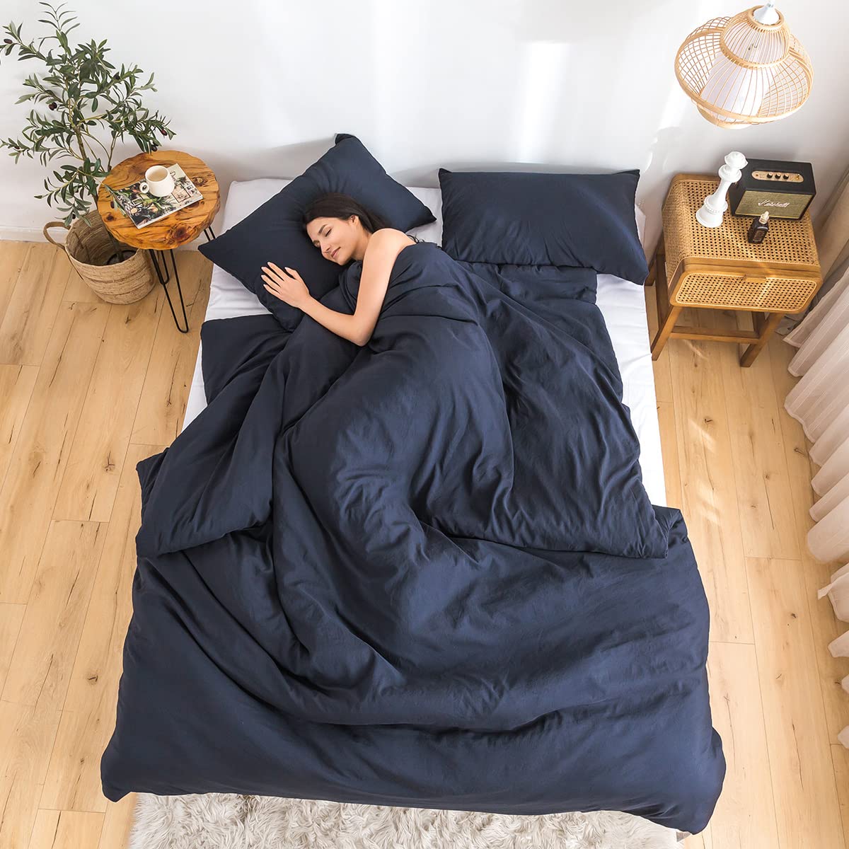 Washed Microfiber Comforter Set