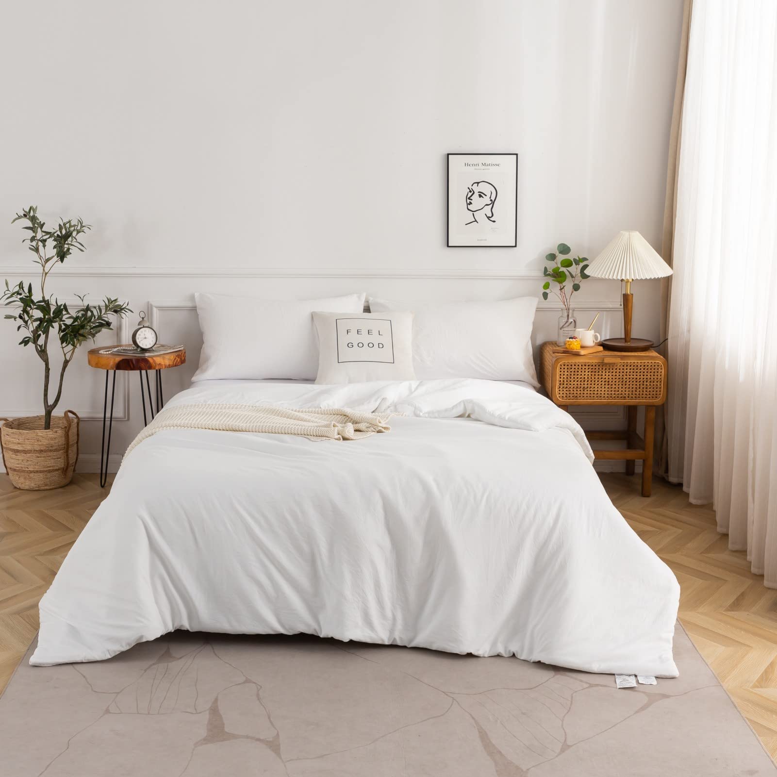 Washed Microfiber Comforter Set
