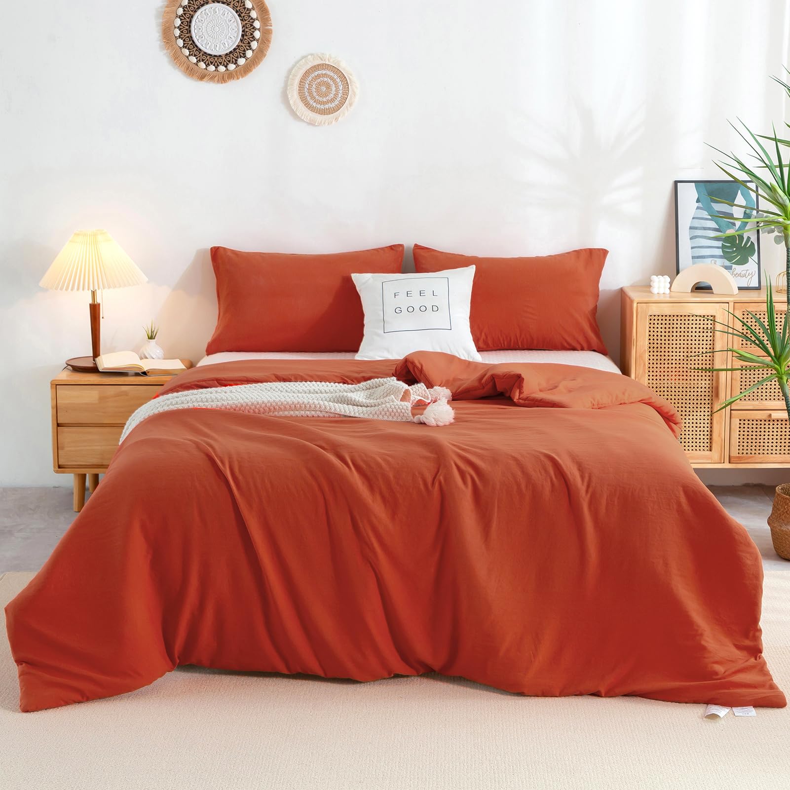 Washed Microfiber Comforter Set