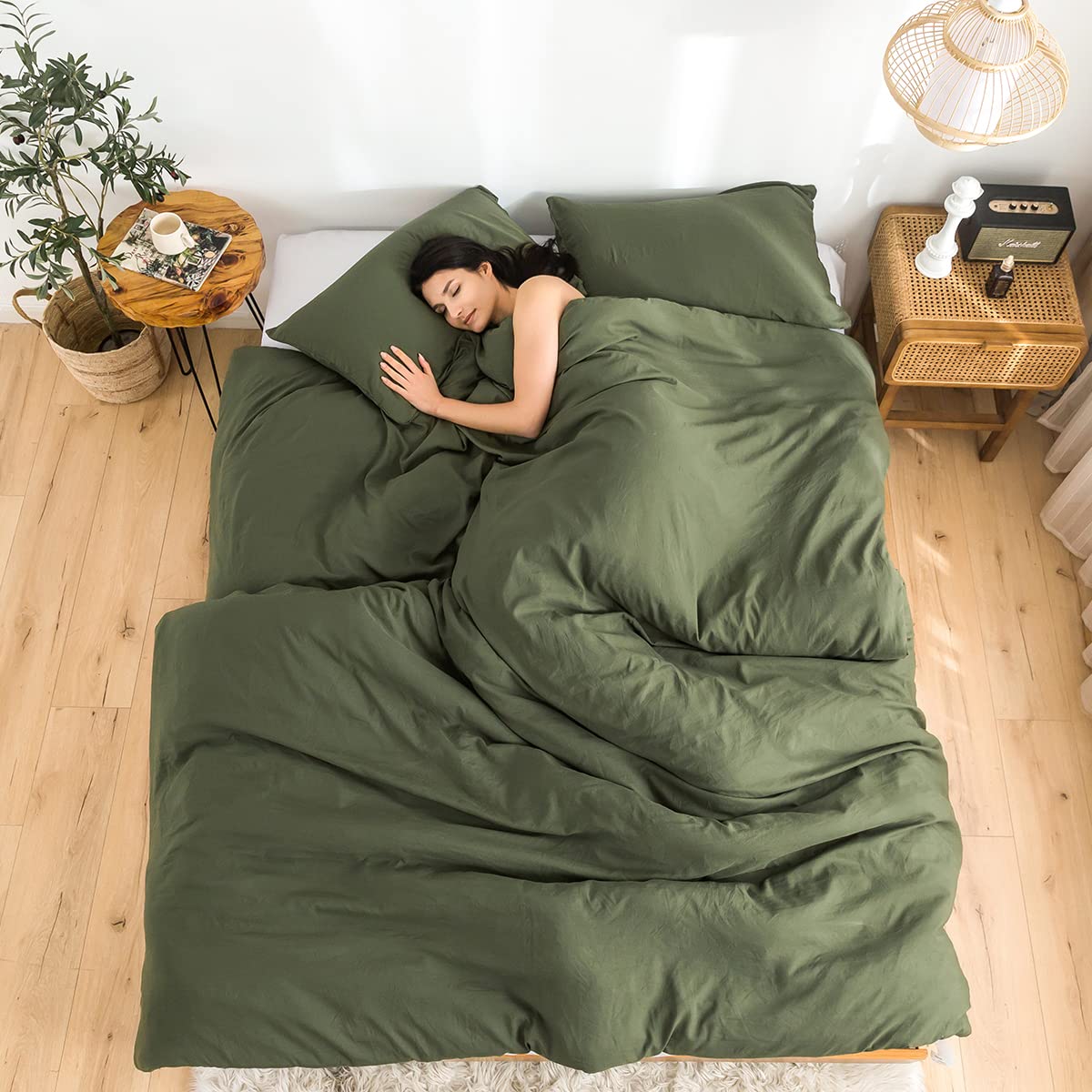 Washed Microfiber Comforter Set