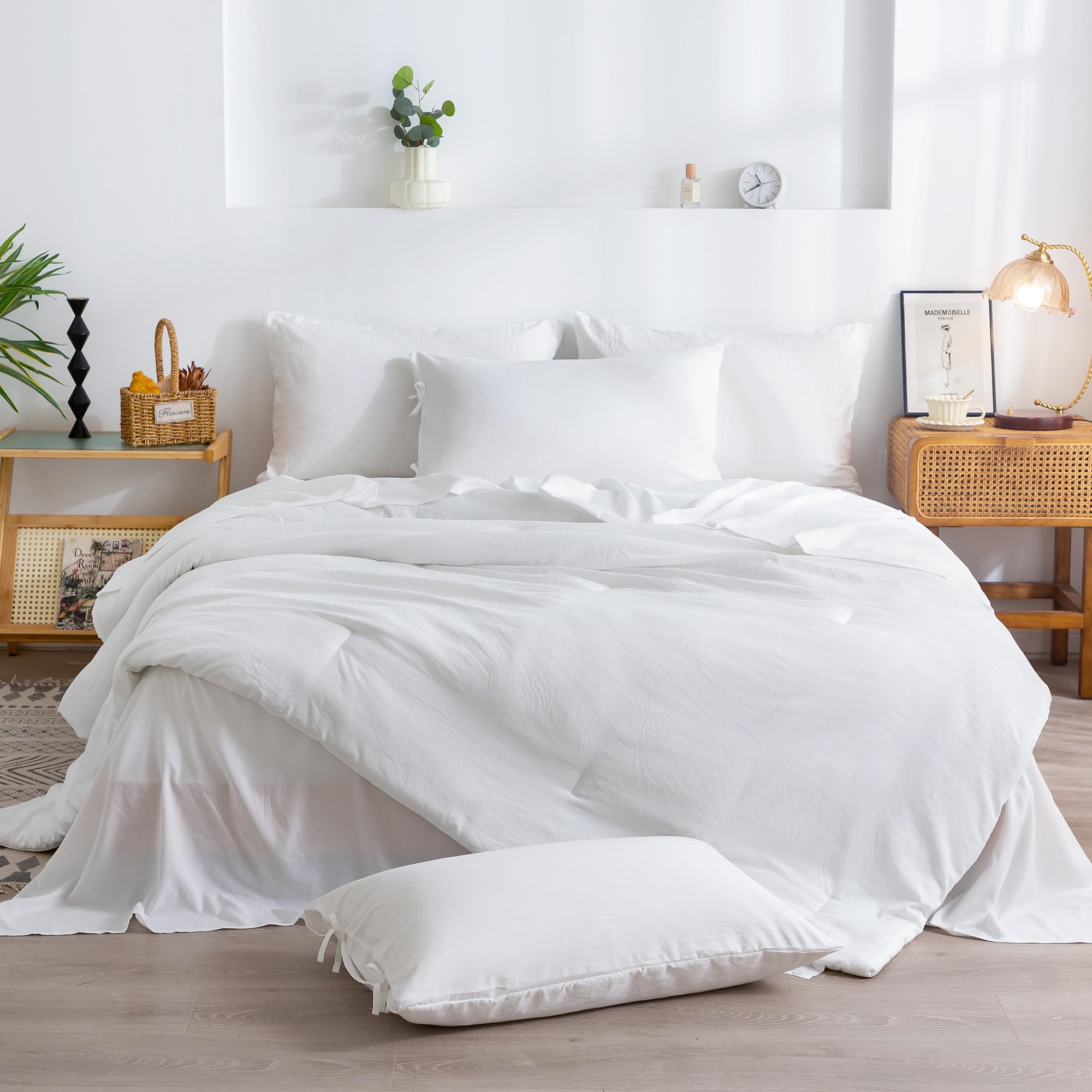 Washed Microfiber Comforter Set