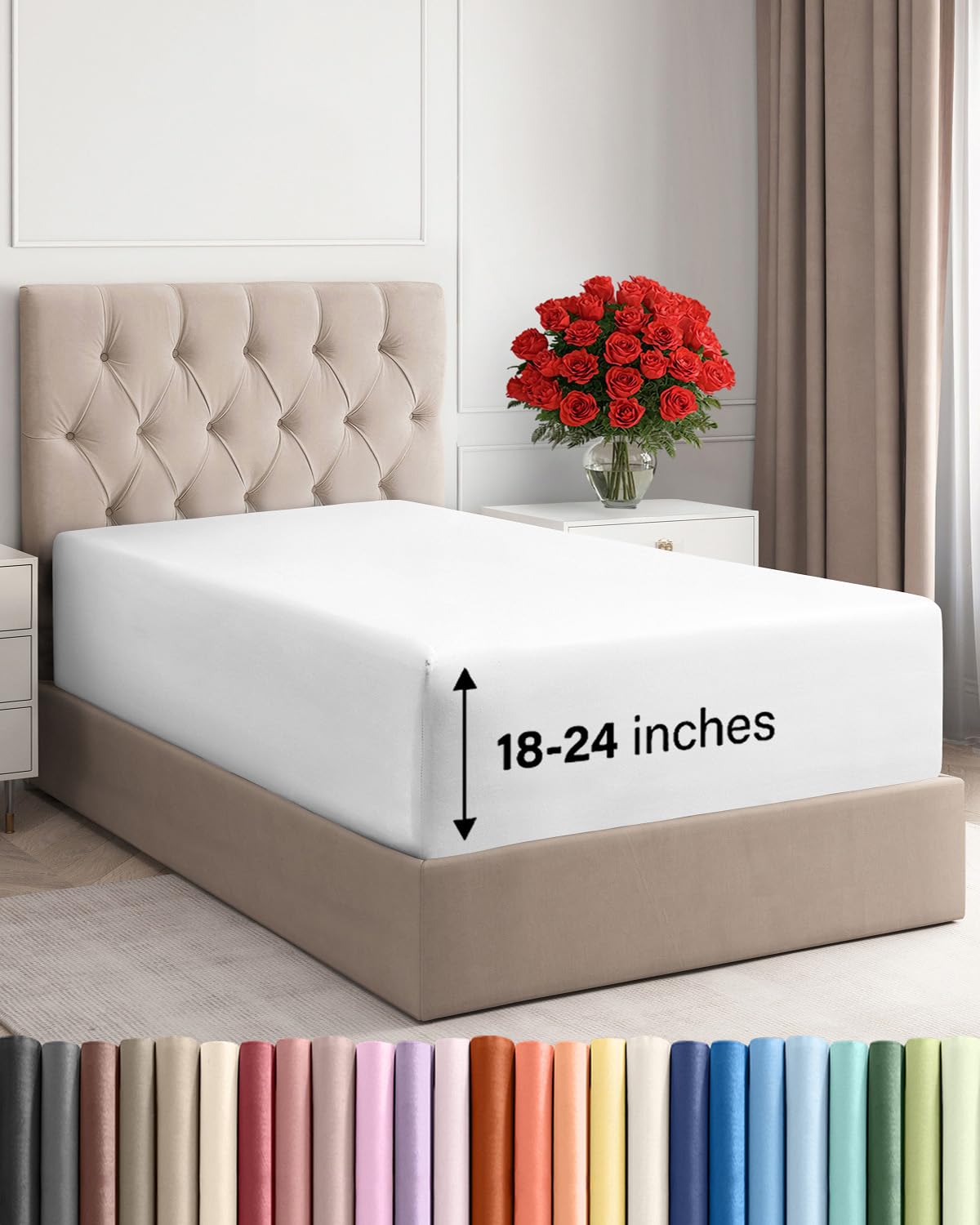 CGK Unlimited Microfiber Solid 200 Fitted Sheet