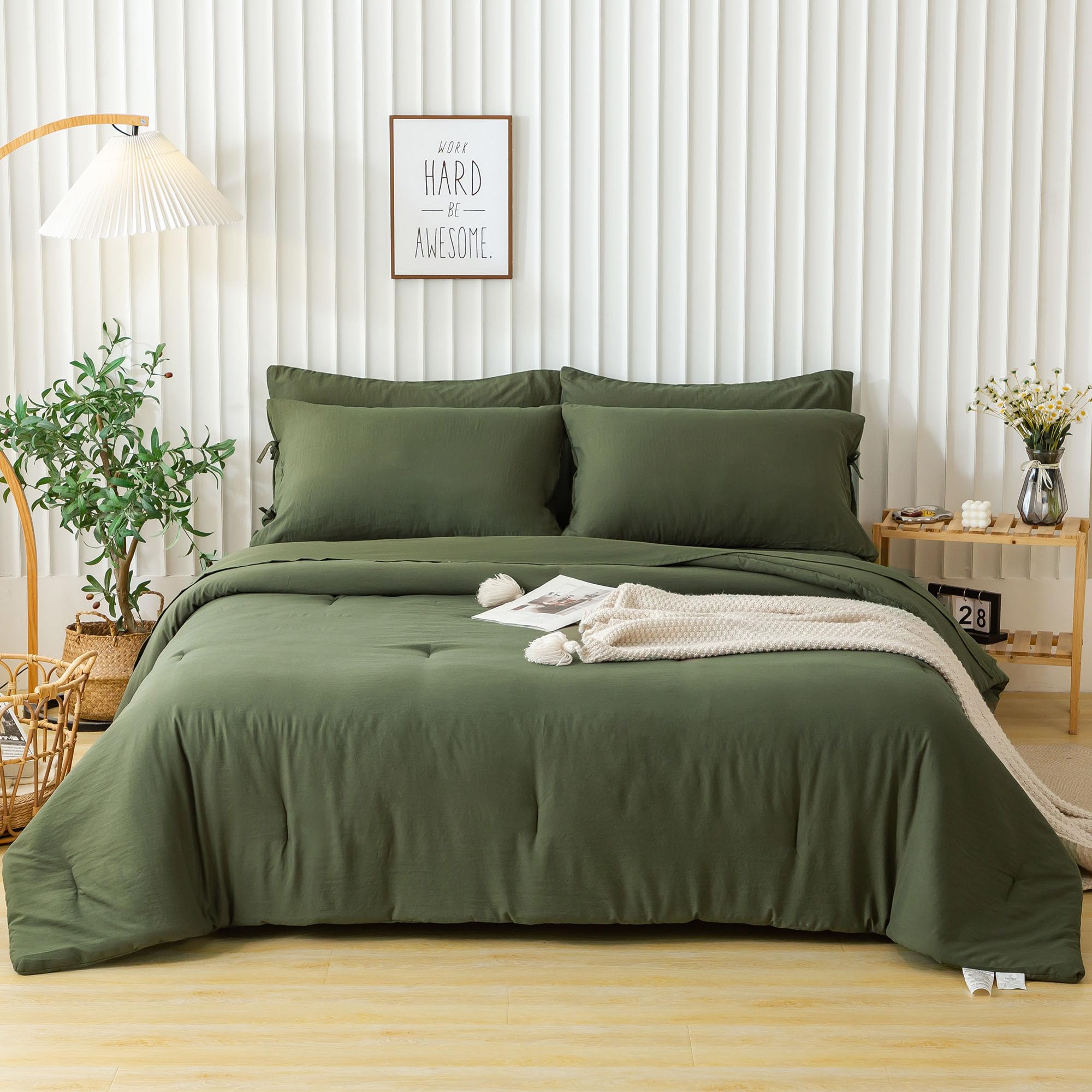 Washed Microfiber Comforter Set