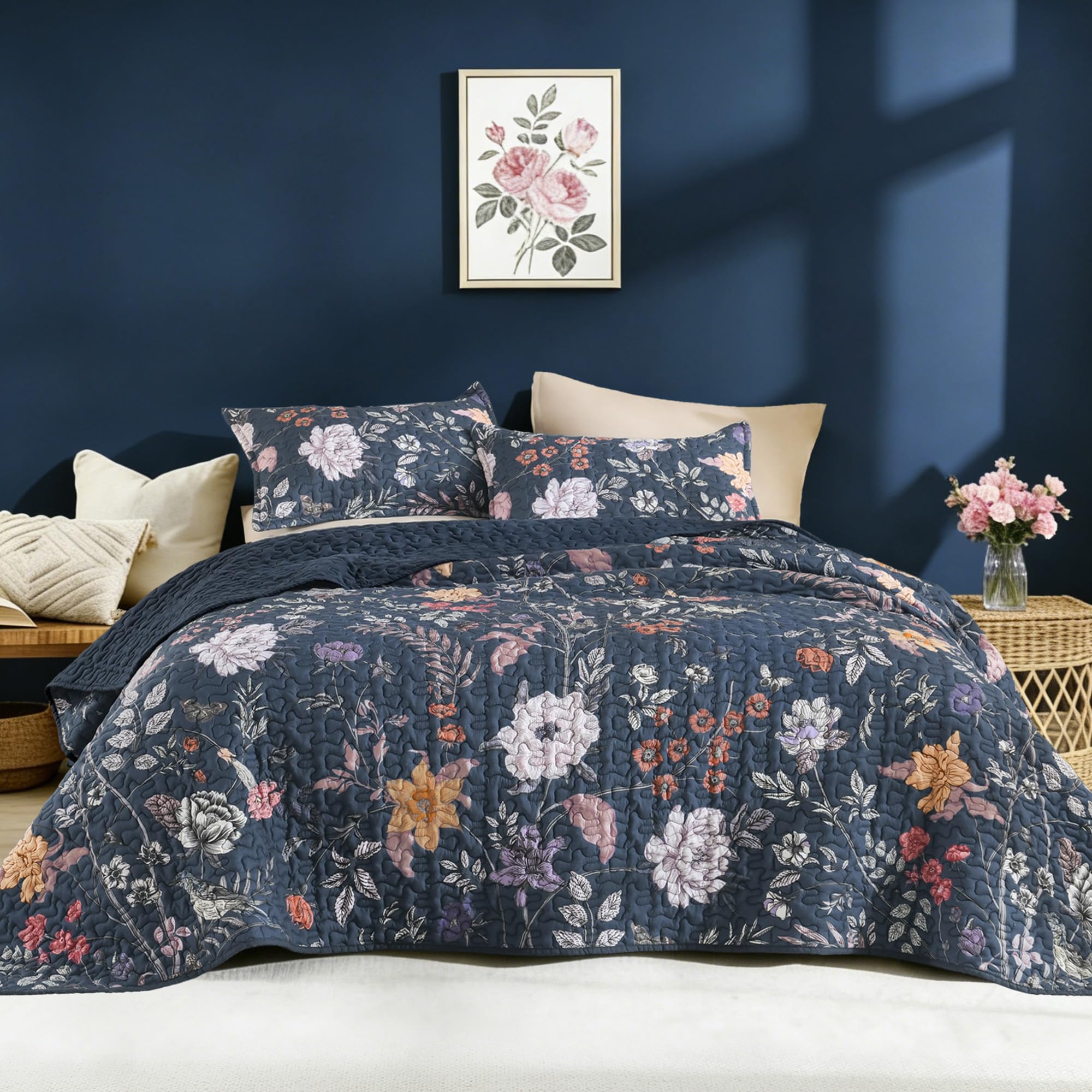 Botanical Floral Quilt Set