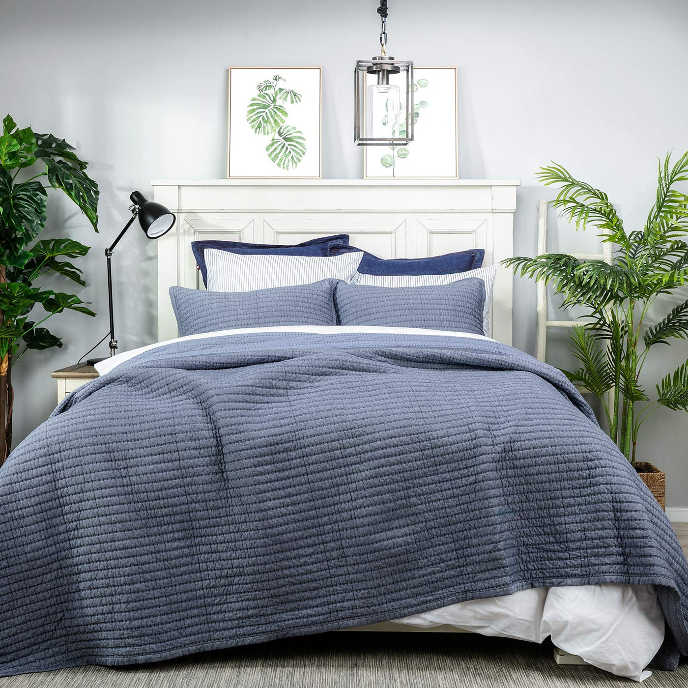 Chambray Cotton Quilt Set