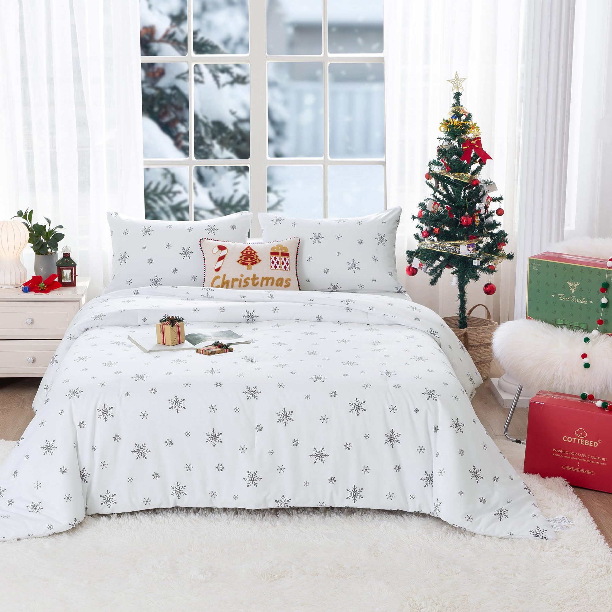 Washed Microfiber Comforter Set