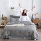 Washed Microfiber Comforter Set