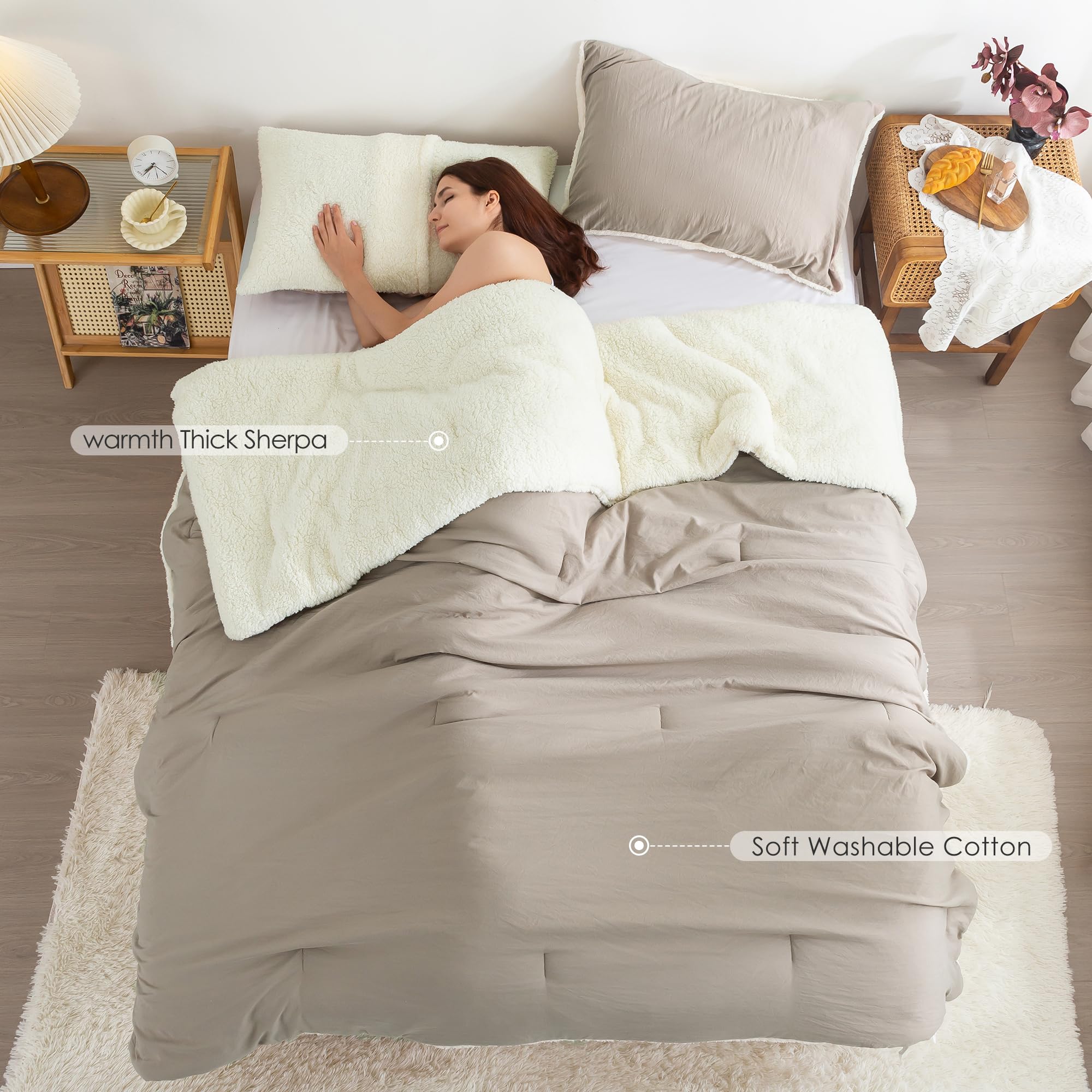 Washed Microfiber Comforter Set