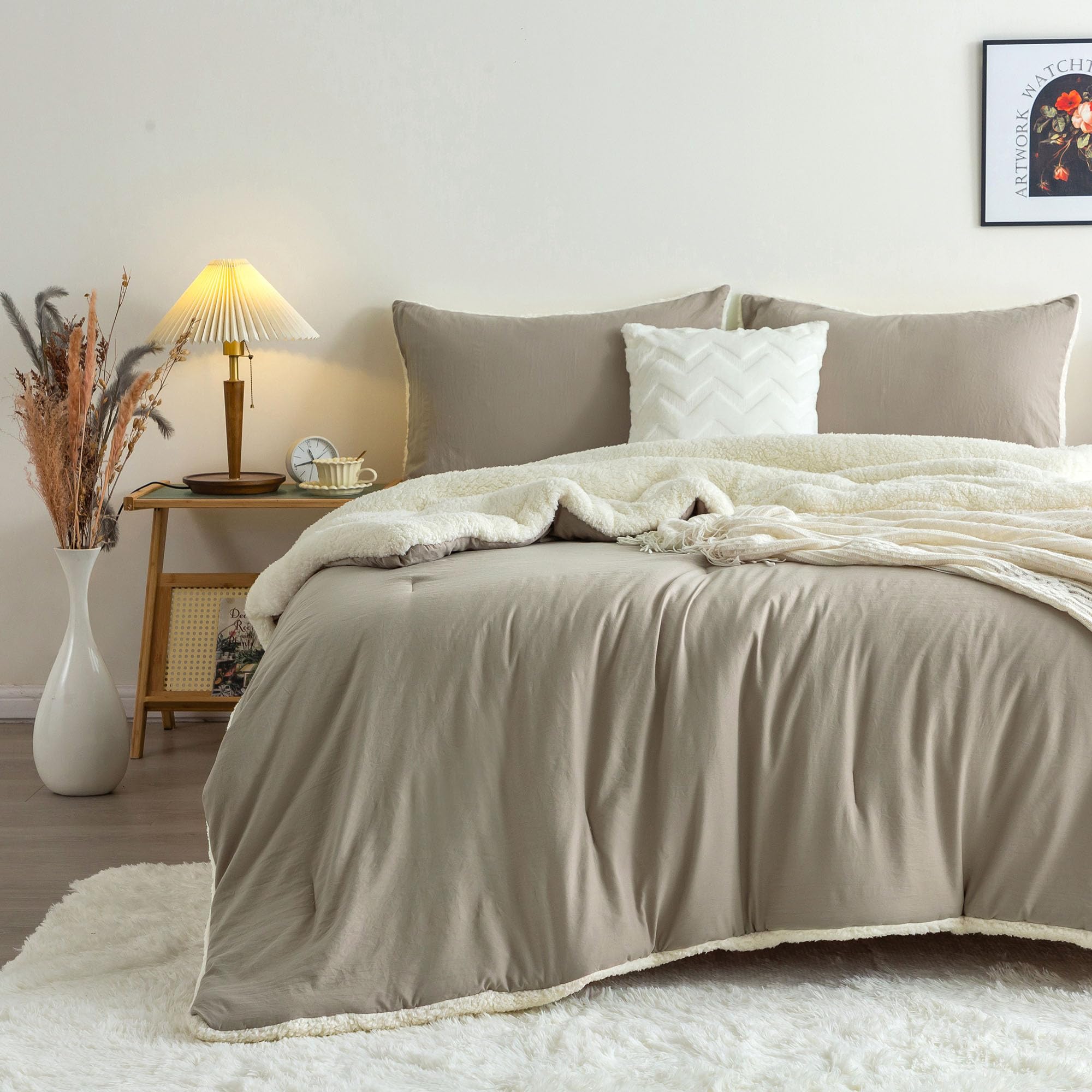 Washed Microfiber Comforter Set