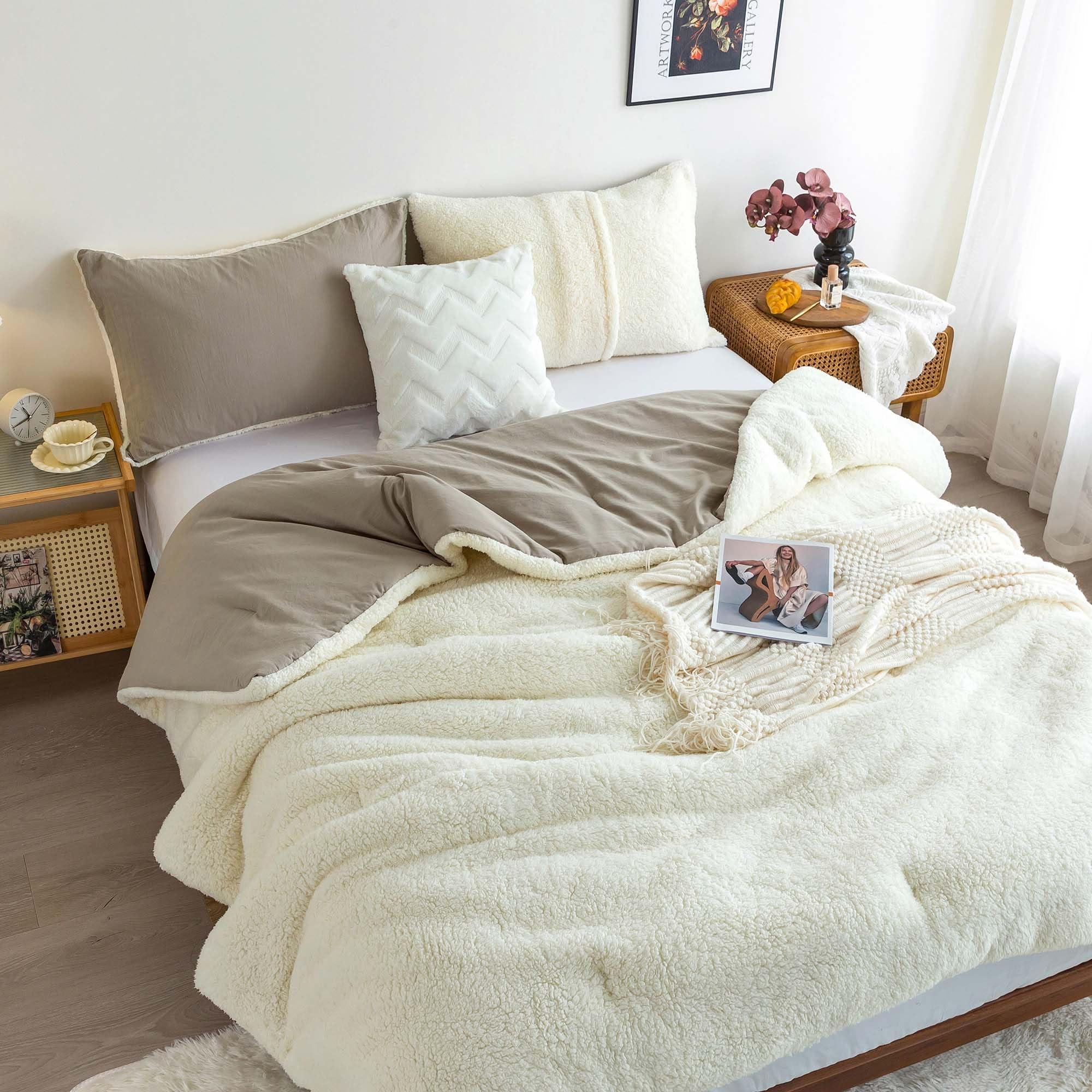 Washed Microfiber Comforter Set