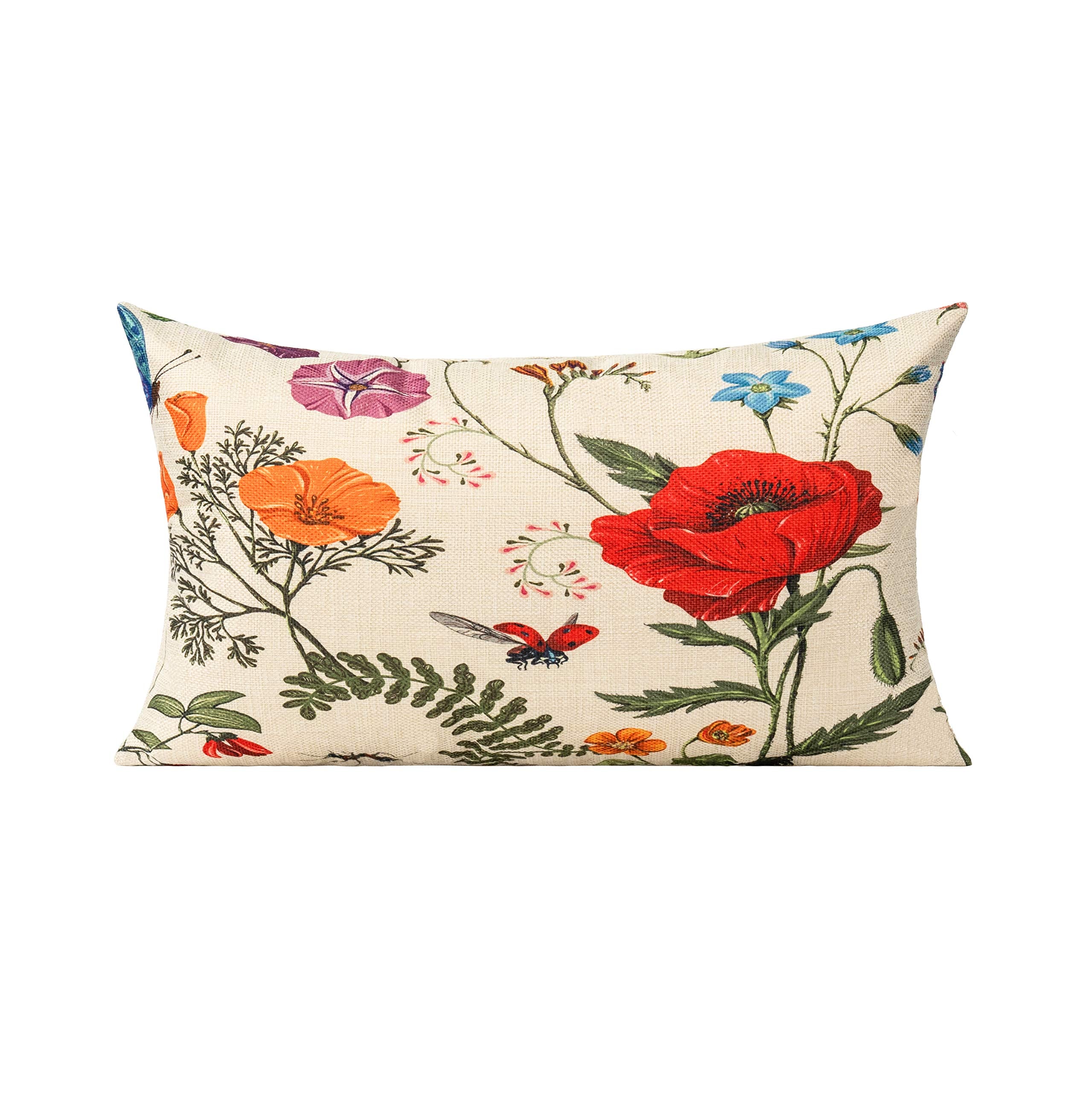 All Smiles Spring Outdoor Patio Throw Pillow Covers