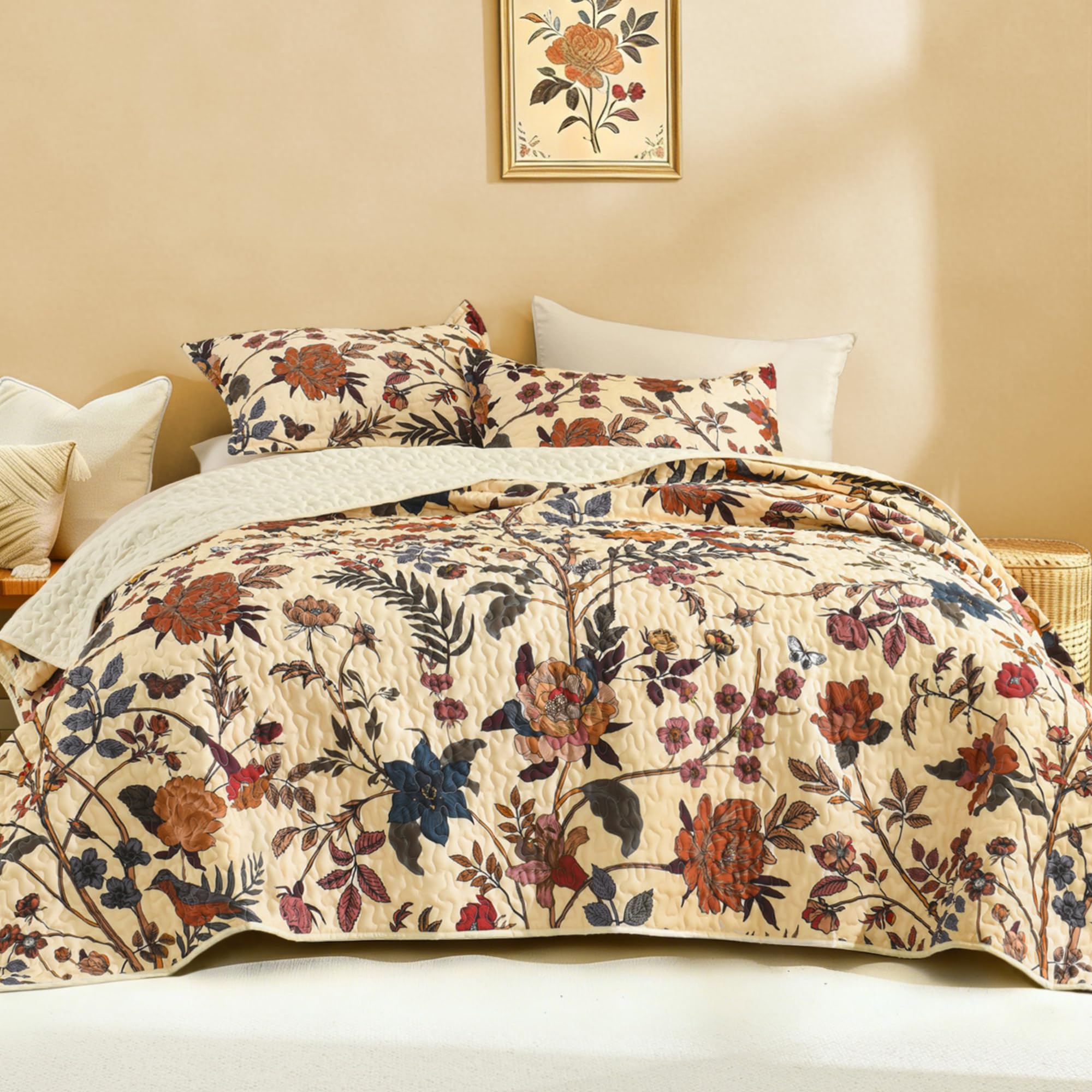Botanical Floral Quilt Set