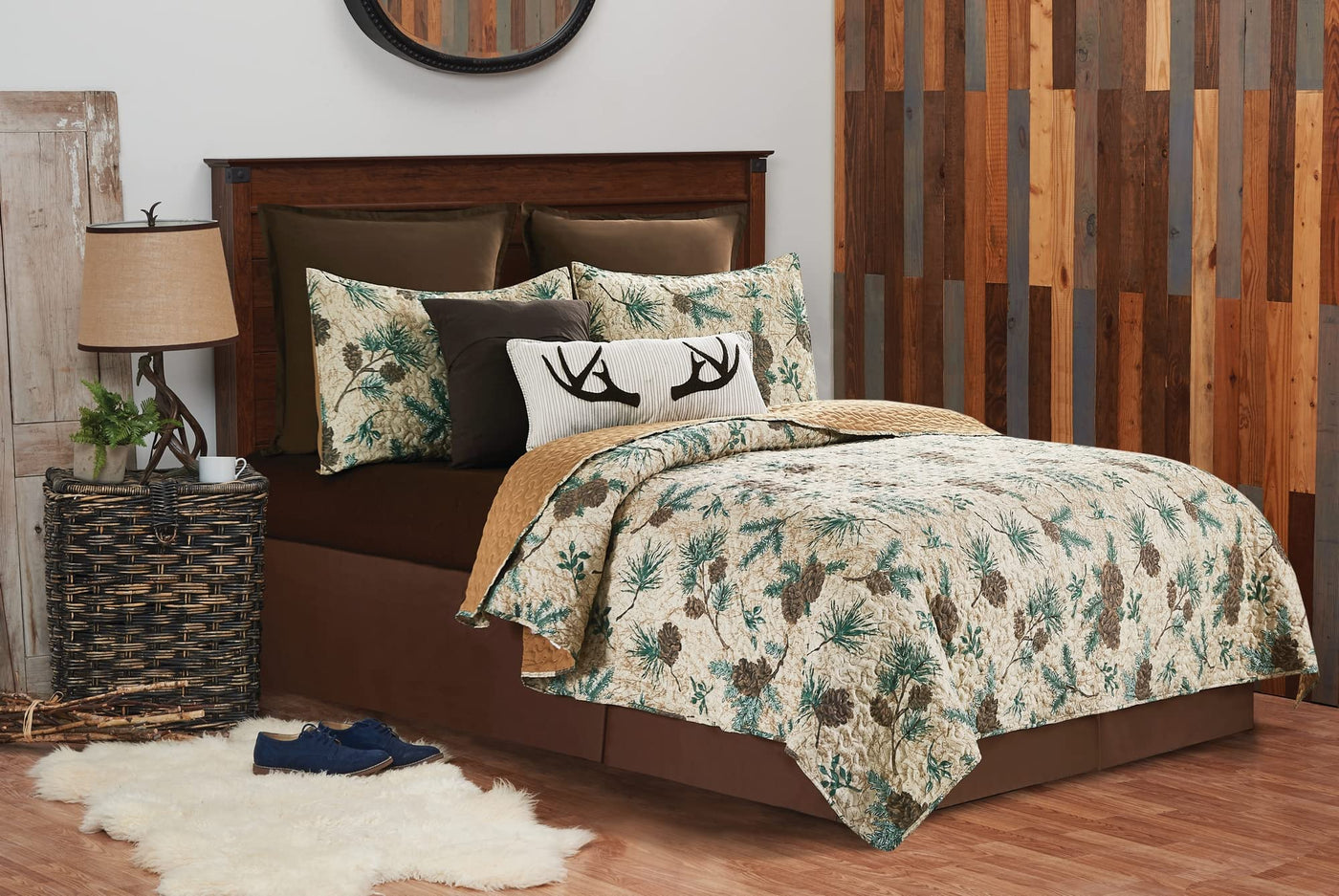 C&F Home Rustic Pinecone Quilt Set