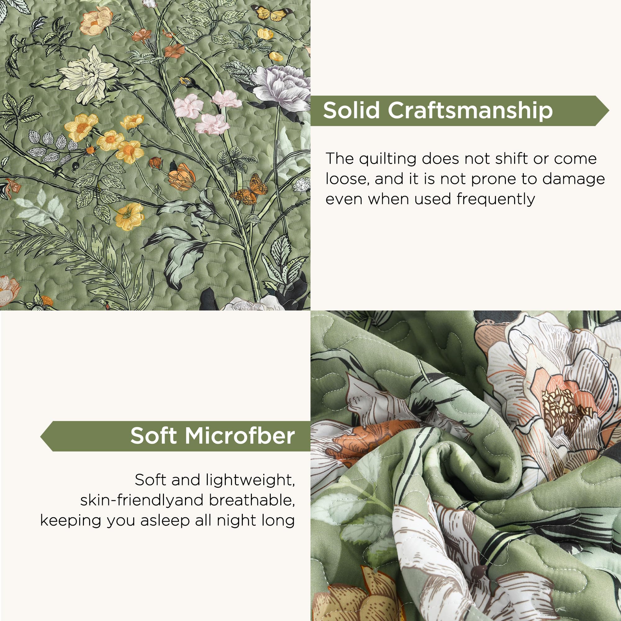 Botanical Floral Quilt Set