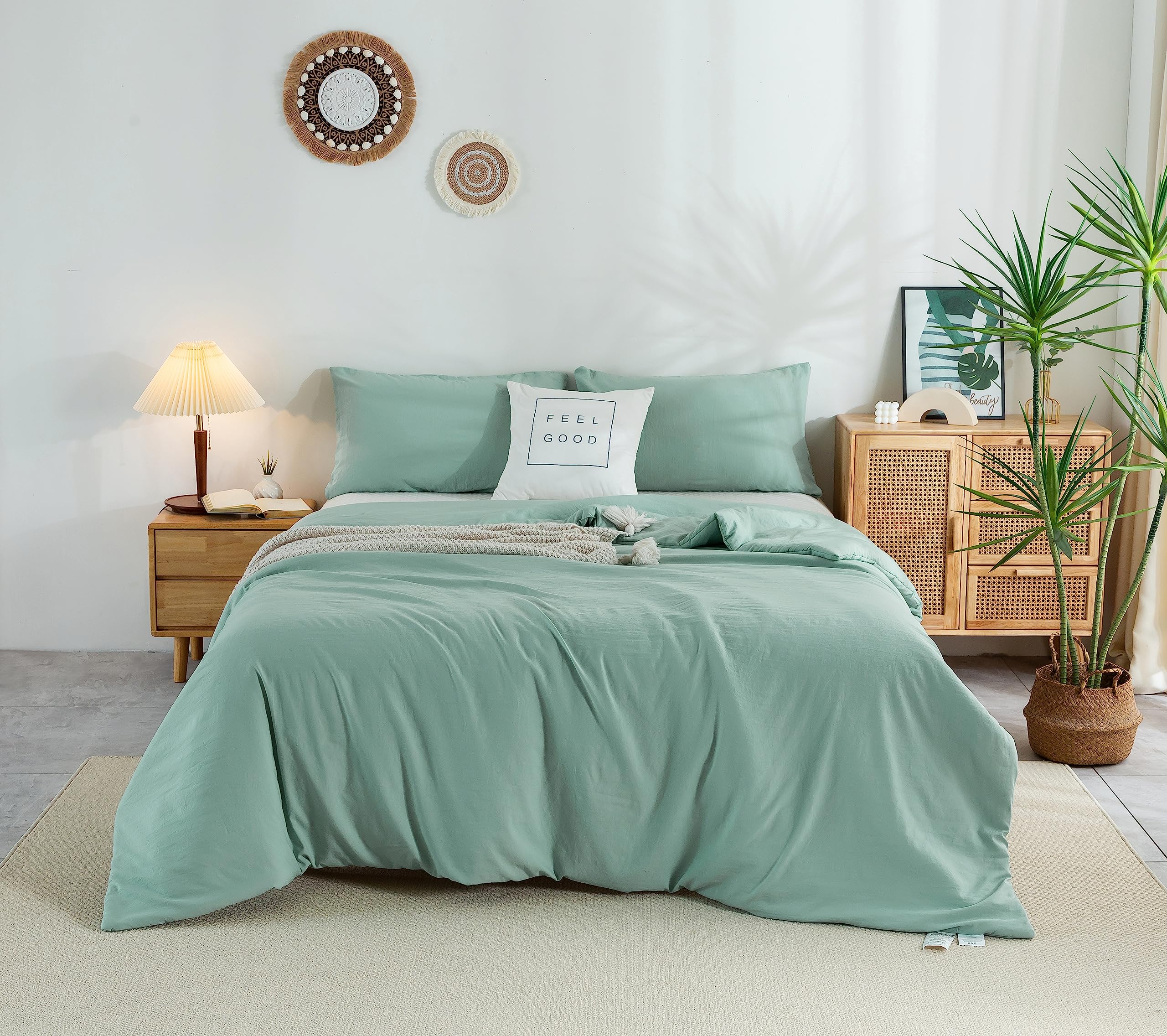 Washed Microfiber Comforter Set