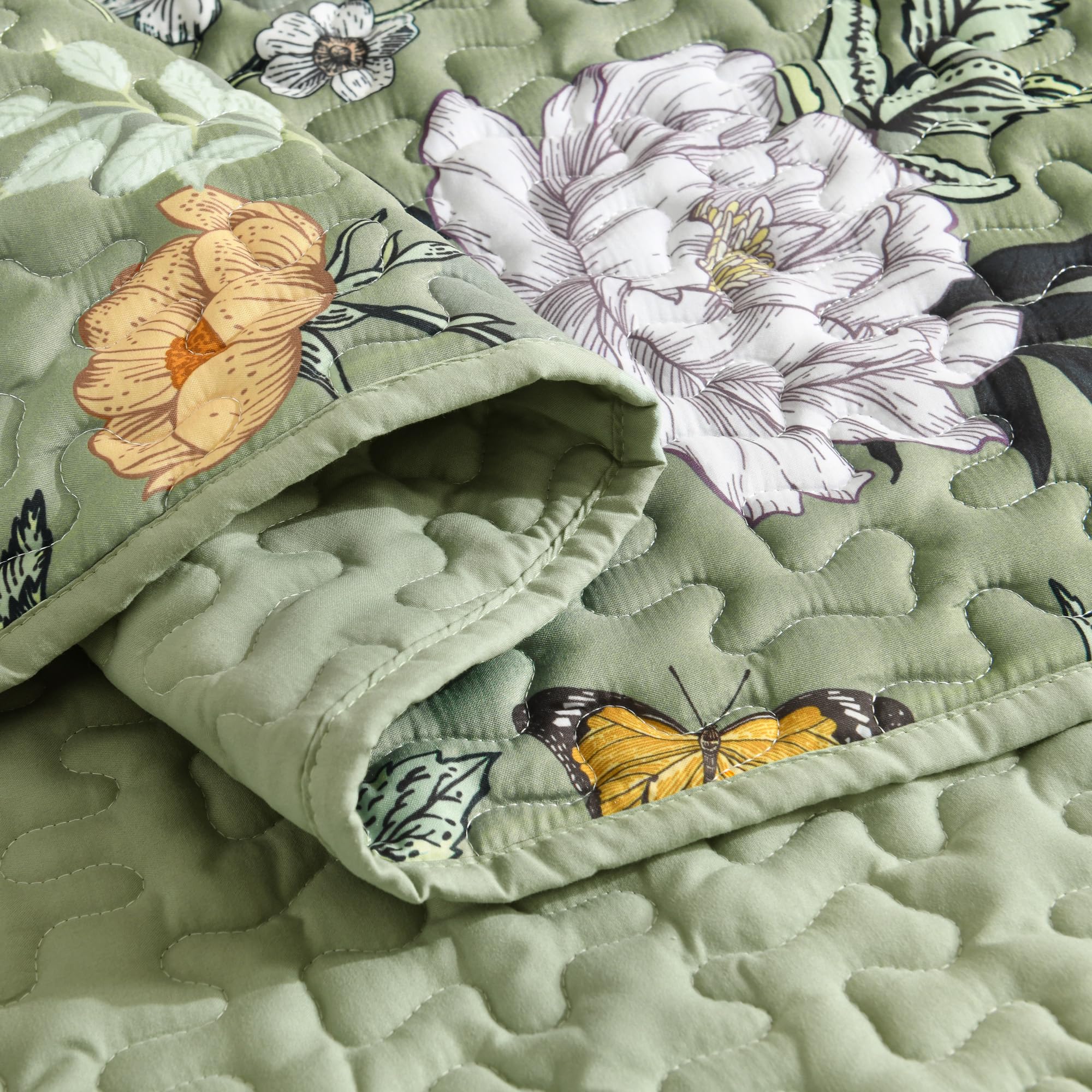 Botanical Floral Quilt Set