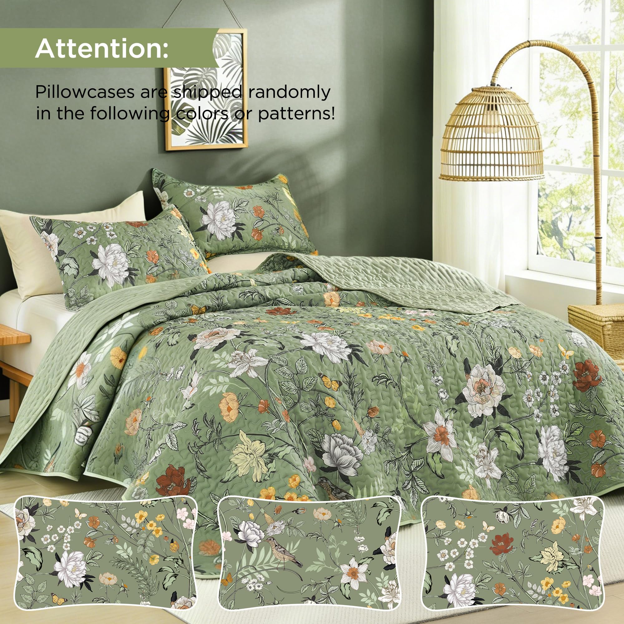 Botanical Floral Quilt Set
