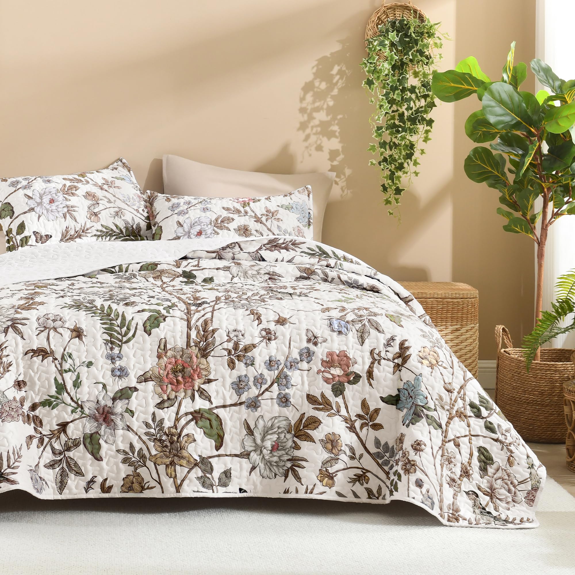 Botanical Floral Quilt Set